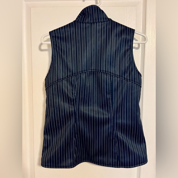 Kerrits Women's Blue Pinstripe Vest - Picture 5 of 5